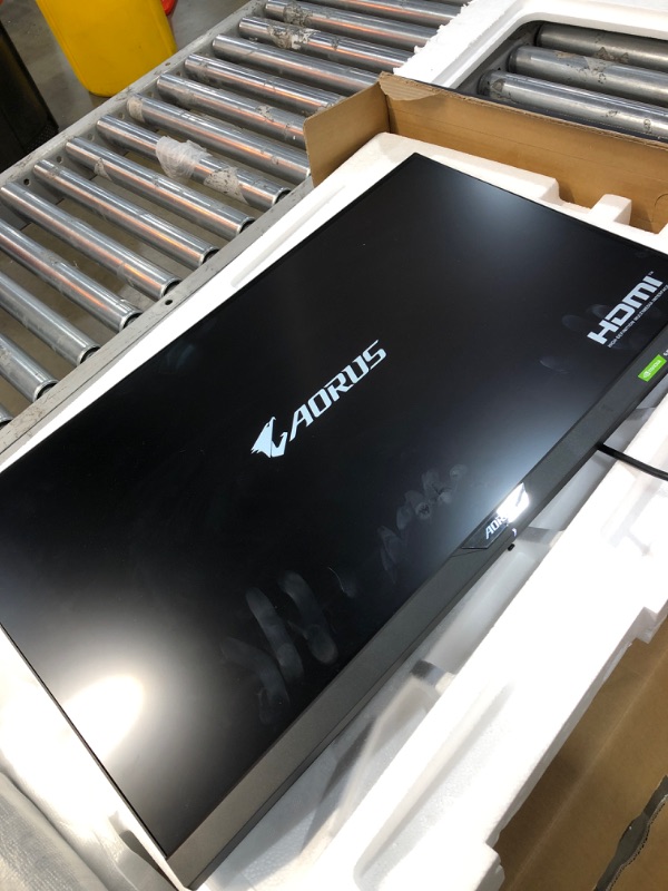 Photo 2 of AORUS FI27Q-P 27" 165Hz 1440P HBR3 NVIDIA G-SYNC Compatible IPS Gaming Monitor, Built-in ANC, 2k Display, 1 ms Response Time, HDR, 95% DCI-P3, 1x Display Port 1.4, 2x HDMI 2.0, 2x USB 3.0
