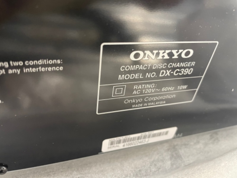 Photo 5 of Onkyo DX-C390-B 6-Disc CD Carousel Changer - Black
