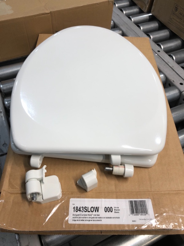 Photo 1 of **DAMAGED**
Bemis 143SLOW 000 Seat Toilet Mldwood El White
