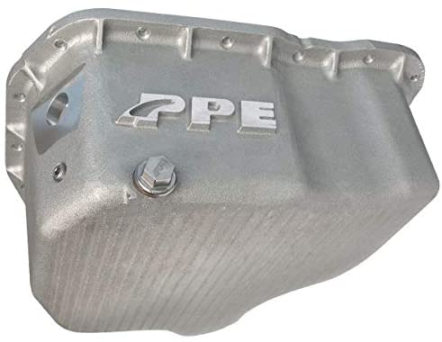 Photo 1 of **SLIGHTLY DIFFERENT FROM STOCK PHOTO**
PPE High-Capacity Cast Aluminum Deep Engine Oil Pan (Raw) 114052000 Compatible with 2001-2010 Chevy/GMC 6.6L Duramax Diesel, Black
