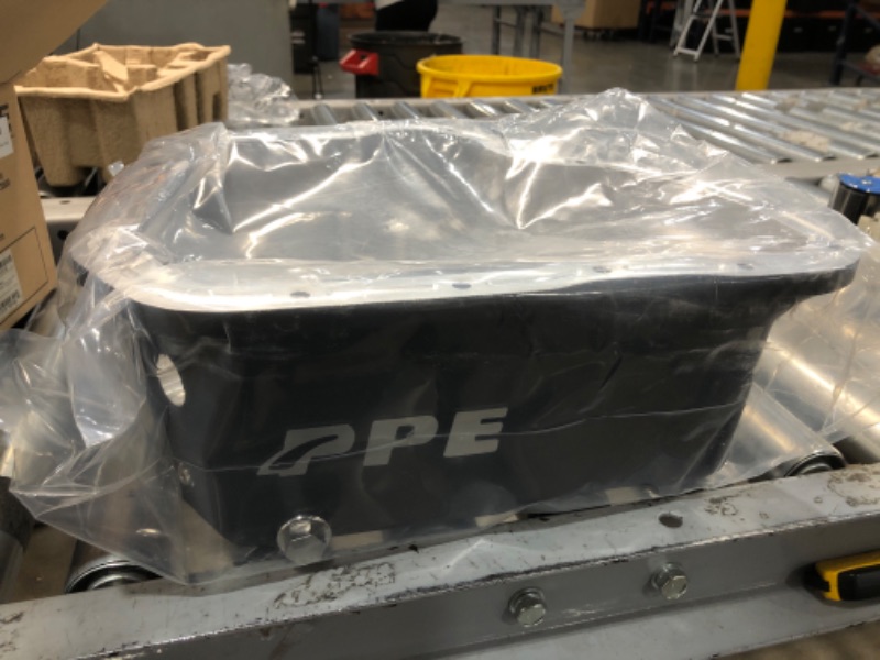 Photo 2 of **SLIGHTLY DIFFERENT FROM STOCK PHOTO**
PPE High-Capacity Cast Aluminum Deep Engine Oil Pan (Raw) 114052000 Compatible with 2001-2010 Chevy/GMC 6.6L Duramax Diesel, Black
