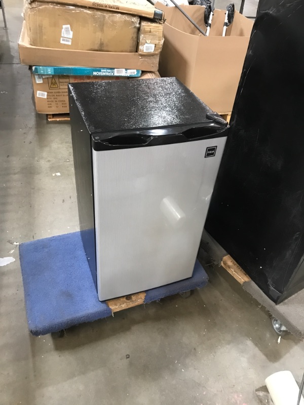 Photo 2 of ***PARTS ONLY*** RCA 3.2 Cu. Ft. Single Door Mini Fridge with Freezer RFR322, Platinum