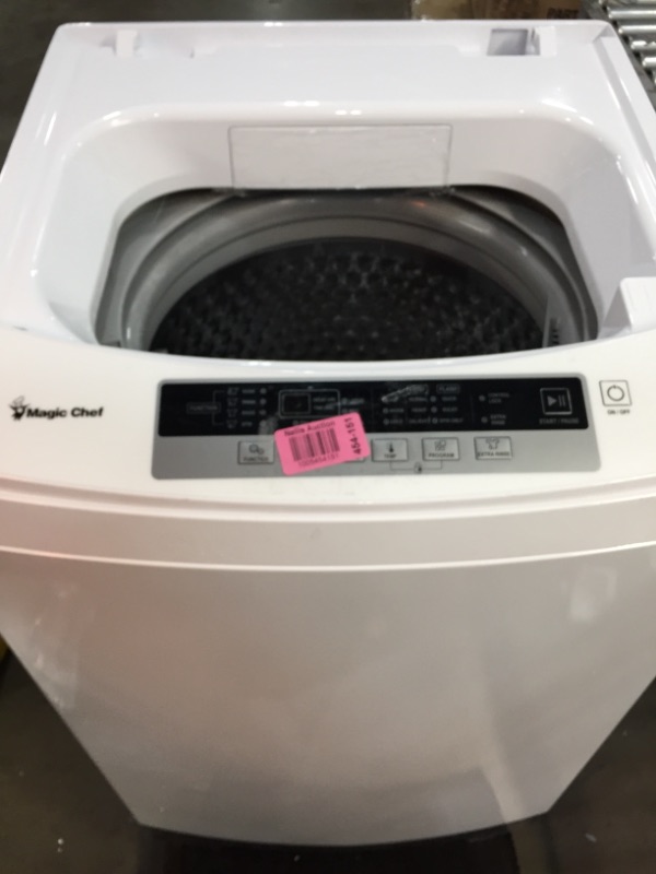 Photo 6 of **PARTS ONLY**MAJOR DAMAGE** SEE PICTURES FOR DAMAGE***
Magic Chef
3.0 cu. ft. Compact Top Load Washer with Stainless Steel Drum in White