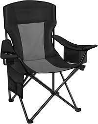 Photo 1 of **stock photo for reference only***
Camping Folding Chair Padded Quad Arm Chair with Cup Holder, Side Organizer 
**cut on bottom of seat see pictures**