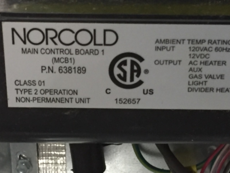 Photo 7 of ***PARTS ONLY NON FUNCTIONAL*** SOME COSMETIC DAMAGE*** DOES NOT POWER ON***
Norcold® Polar 7LX Refrigerator, 7 cu. ft. 2-way, Right Swing Door (NA7LXR)