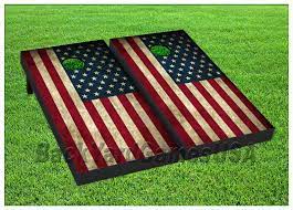 Photo 1 of American Flag Patriotic Cornhole Boards BEANBAG TOSS GAME
**used wear and tear***