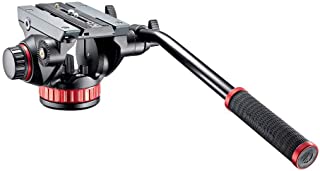 Photo 1 of Manfrotto Video Head with Flat Base and Fixed Lever, Video Head for Compact Video Cameras and DSLR Cameras, for Filming, Videography, Content Creation, Vlogging, Live Streaming
