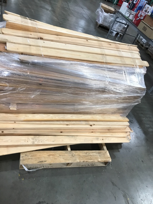 Photo 3 of **roughly 150+ planks*** SOLD AS WHOLE PALLET ONLY*** NO RETUNS NO REFUNDS*** MAYBE SOME WIHT MINOR DAMAGE***
19/32 in. x 3-1/2 in. x 6 ft. Cedar Dog-Ear Kiln-Dried Fence Picket