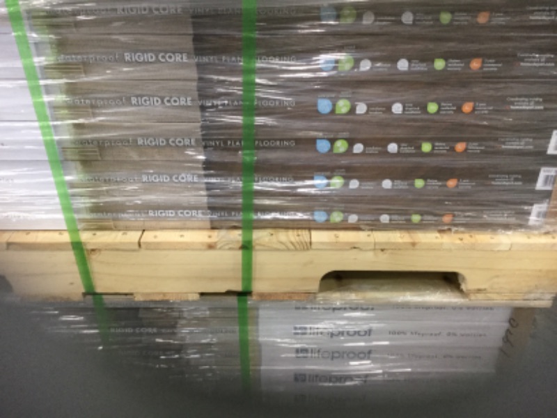 Photo 1 of ***sold as whole pallet only*** no returns no refunds***
48 cases Lifeproof
Shadow Hickory 7.1 in. W x 47.6 in. L Luxury Vinyl Plank Flooring (18.73 sq. ft. / case)