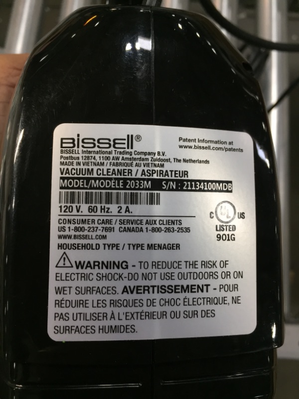 Photo 3 of **PARTS ONLY***
BISSELL Featherweight Stick Lightweight Bagless Vacuum with Crevice Tool, 2033M, Black
***MISSING HANDLE***