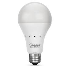 Photo 1 of (2)Feit Electric
40-Watt Equivalent Soft White (2700K) A21 IntelliBulb Battery Backup LED Light Bulb
