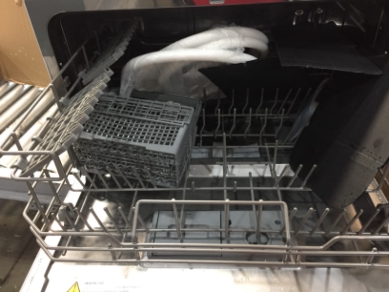 Photo 5 of **damaged ** BLACK+DECKER BCD6W Compact Countertop Dishwasher, 6 Place Settings, White
