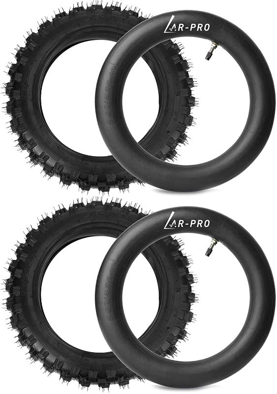 Photo 1 of 
(2 Set) 2.5-10" Off-Road Tire and Inner Tube Set - Dirt Bike Tire with 10-Inch Rim and 2.5/2.75-10 Dirt Bike Inner Tube Replacement Compatible with...
Size:2.5-10"