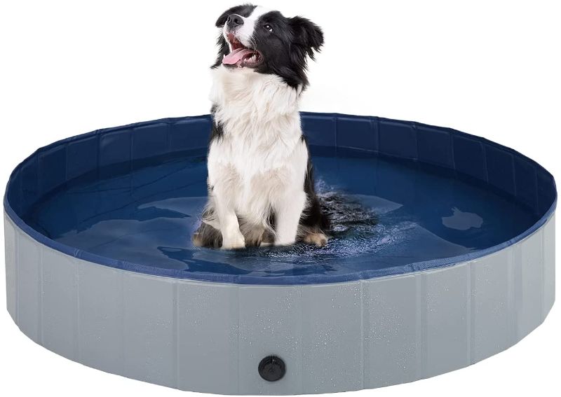 Photo 1 of 
Eterish Foldable Dog Pet Bath Pool Bathing Tub Kiddie Pool for Dog Cats and Kids Collapsible 47 inches D