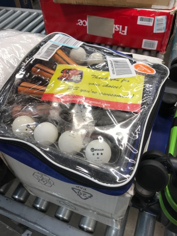 Photo 2 of 
JP WinLook Ping Pong Paddle Set (Good Spin) Premium Table Tennis Racket Set - 4 Player Pack; 8 Game Balls; Pingpong Accessories Racquets Bat Bundle Kit;
