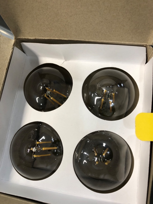 Photo 1 of 60-Watt Equivalent ST19 Dimmable Straight Filament Clear Glass Vintage Edison LED Light Bulb, Bright White (4-Pack)