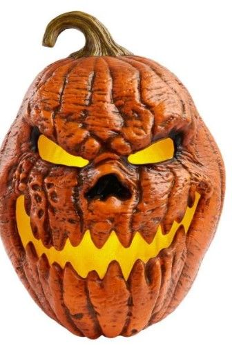 Photo 1 of 21 in. Grimacing LED Jack O' Lantern