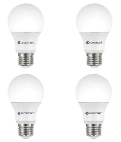 Photo 1 of 40-Watt Equivalent A19 Dimmable Energy Star LED Light Bulb Bright White (4-Pack) (2-4PKS)