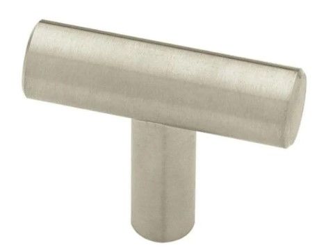 Photo 1 of 1-5/8 in. (40 mm) Stainless Steel Bar Cabinet Knob PK OF 6