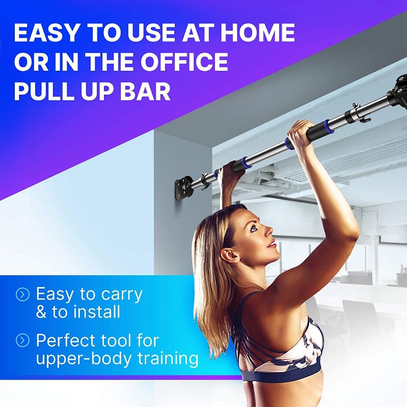 Photo 1 of I IBIFIC Pull Up Bar Doorway Exercise Equipment Wall Mounted Adjustable Width with Locking Mechanism Home Upper Body Chin Up Workout Fitness Gym for Men and Women