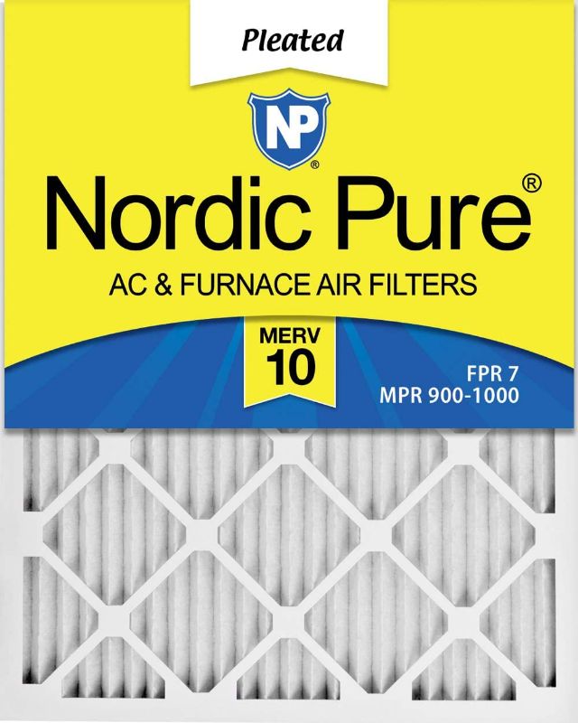 Photo 1 of 
Nordic Pure 20x30x1 MERV 10 Pleated AC Furnace Air Filters 2 PACK