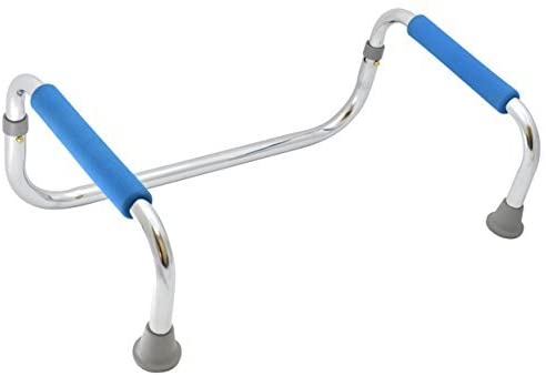 Photo 1 of 
Secure PAR-1 Standing Assist Rail with Padded Grab Handles, Chrome - Elderly, Handicapped, Disabled Stand Support Lift Aid for Home and Travel - Folding...