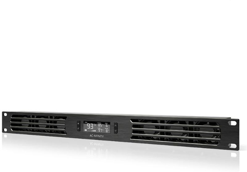 Photo 1 of 
AC Infinity CLOUDPLATE T1-N, Rack Mount Fan Panel 1U, Intake Airflow, for cooling AV, Home Theater, Network 19” Racks