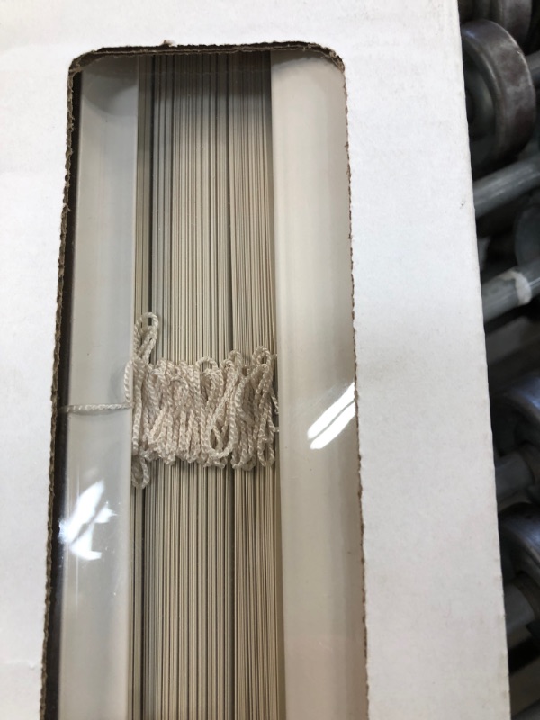 Photo 1 of Alabaster Cordless 1 in. Vinyl Mini Blind - 36 in. W x 64 in. L