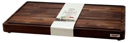 Photo 1 of 
Bisetti Walnut Wood Cutting Chopping Slicing Board with Juice Groove and Non-Skid Feet, 19.6 x 19.6 x 1.6 Inches
