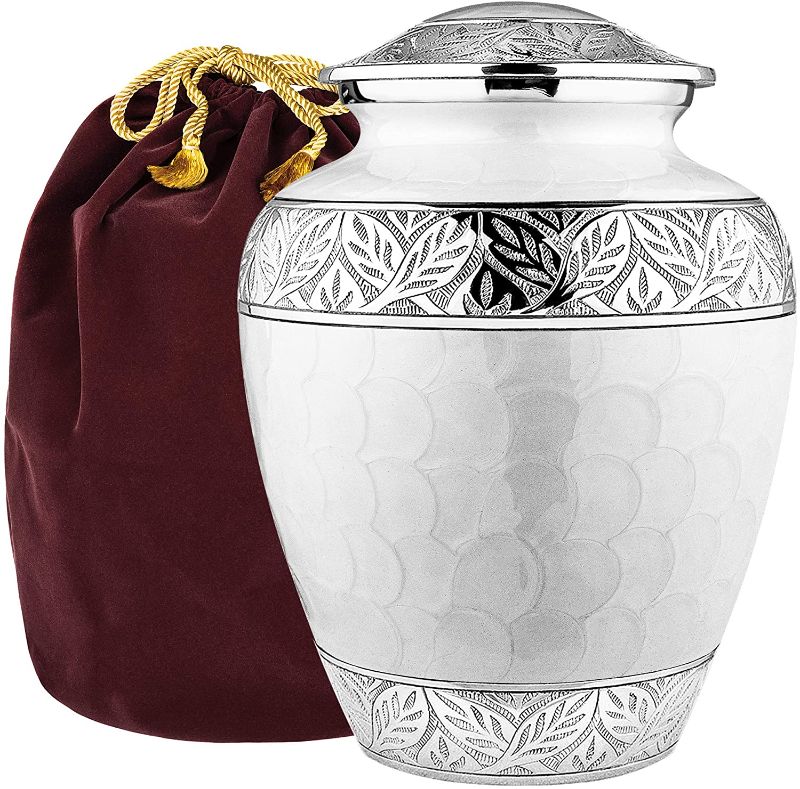 Photo 1 of 
Silver Linings White Adult Large Urn for Human Ashes
Size:Large up to 200lbs
Color:White