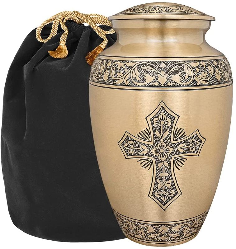 Photo 1 of 
Trupoint Memorials Bronze Adult Cremation Urn for Human Ashes - A Warm and Lovely Large Urn with a Hand Crafted Classy Finish to Honor Your Loved One - with...
Size:Adult