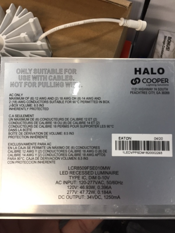 Photo 4 of Halo
LCR8 8 in. Soft White Selectable CCT Integrated LED Recessed Light with Round Surface Mount White Trim Retrofit Module