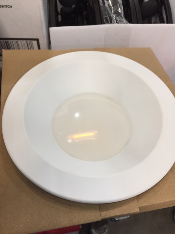 Photo 2 of Halo
LCR8 8 in. Soft White Selectable CCT Integrated LED Recessed Light with Round Surface Mount White Trim Retrofit Module