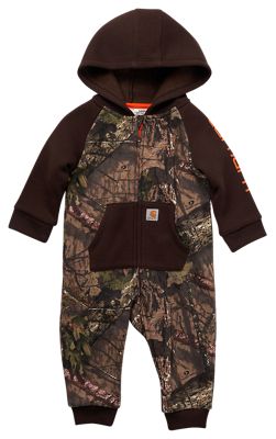 Photo 1 of Carhartt Fleece Full-Zip Hooded Camo Coveralls for Baby Boys - Mossy Oak Break-up Country - 24 Months
