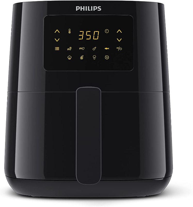 Photo 1 of Philips Essential Airfryer Compact 1.8lb/4.1L Capacity Digital Airfryer with Rapid Air Technology, Easy Clean Basket, Black- HD9252/91
