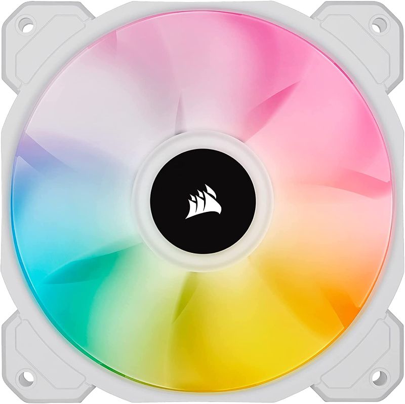 Photo 1 of CORSAIR iCUE SP120 RGB Elite Performance 120mm White PWM Single Fan
