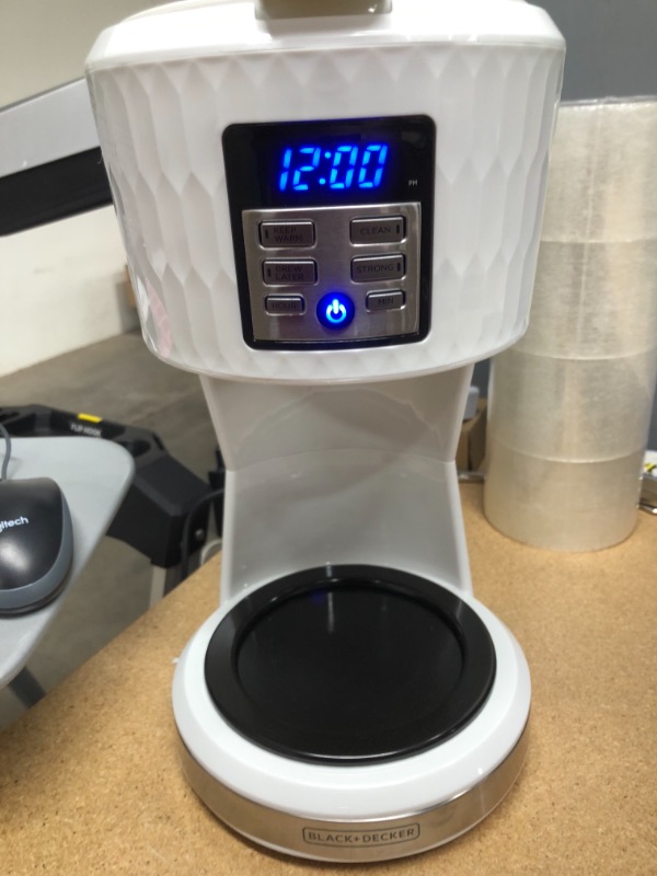 Photo 1 of BLACK+DECKER 12-Cup Coffee Maker - Honeycomb White
