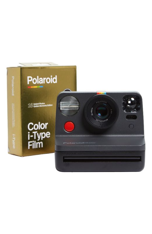 Photo 1 of Polaroid Originals Now Instant Film Camera Holiday Edition Everything Box, Black
