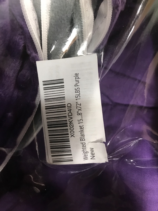 Photo 1 of 15LB Weighted Blanket for Adults - Twin Size 48”x72” Grey Plum Cover
