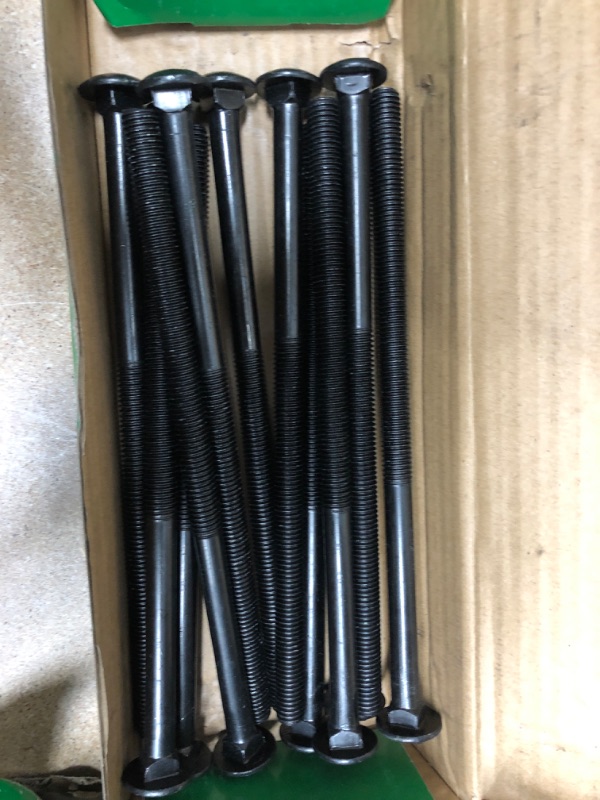 Photo 2 of 1/2 in.-13 x 10 in. Black Exterior Carriage Bolts (12-Pack)
