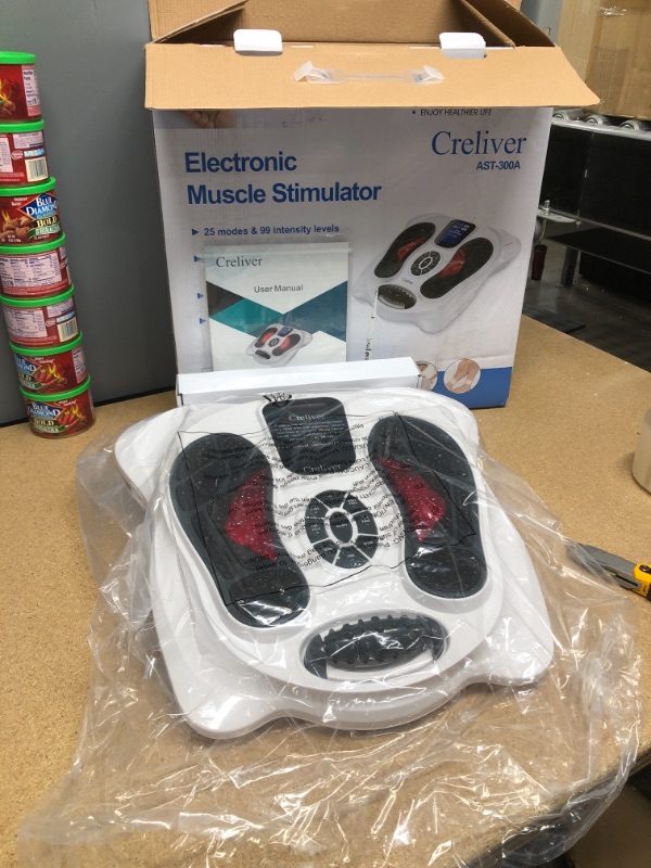 Photo 2 of Creliver Foot Circulation Plus EMS & TENS Foot Nerve Muscle Massager - Electric Foot Stimulator Improves Circulation, Feet Legs Circulation Machine Relieves Body Pains, Neuropathy & Plantar Fasciitis
