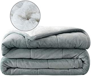 Photo 1 of Syrinx Weighted Blanket King Size 25 Pounds thow (80"x87", Dark Grey) with Soft Sherpa & Minky Fabric Soft Touch
