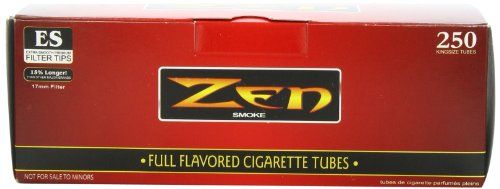 Photo 1 of 1 Box - 250pc Zen King Size Full Flavor Cigarette Tubes
