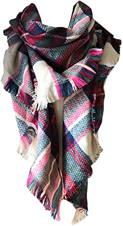 Photo 1 of Wander Agio Womens Warm Long Shawl Winter Wraps Large Scarves Knit Cashmere Feel Plaid Triangle Scarf
SET OF 3