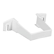 Photo 1 of 2 in. x 2 in. White Vinyl Downspout Clip
set of 19