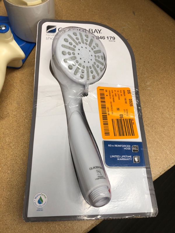 Photo 2 of 3-Spray 3.3 in. Single Wall Mount Handheld Adjustable Shower Head in White