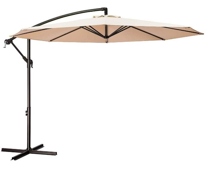 Photo 1 of 10 FT BEIGE OFFSET UMBRELLA