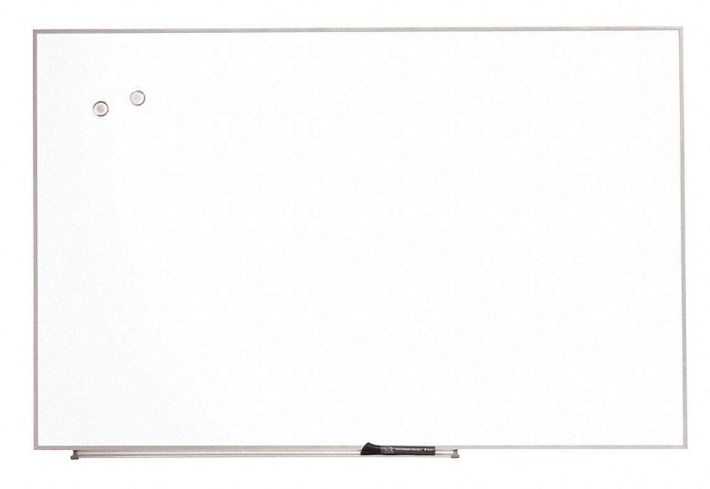 Photo 1 of Magnetic Dry Erase Board, 34"W x 23"H Aluminum Frame