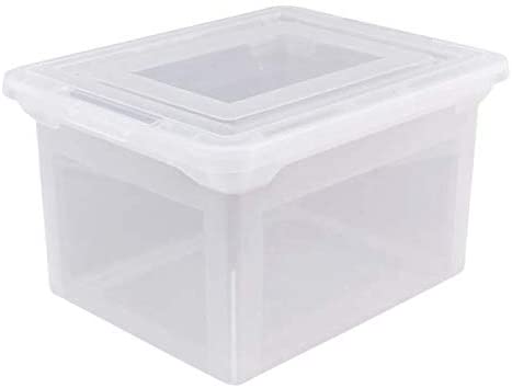 Photo 1 of 3 PACK Office Depot Brand Letter and Legal File Tote, 18"L x 14 1/4"W x 10 7/8"H, Clear