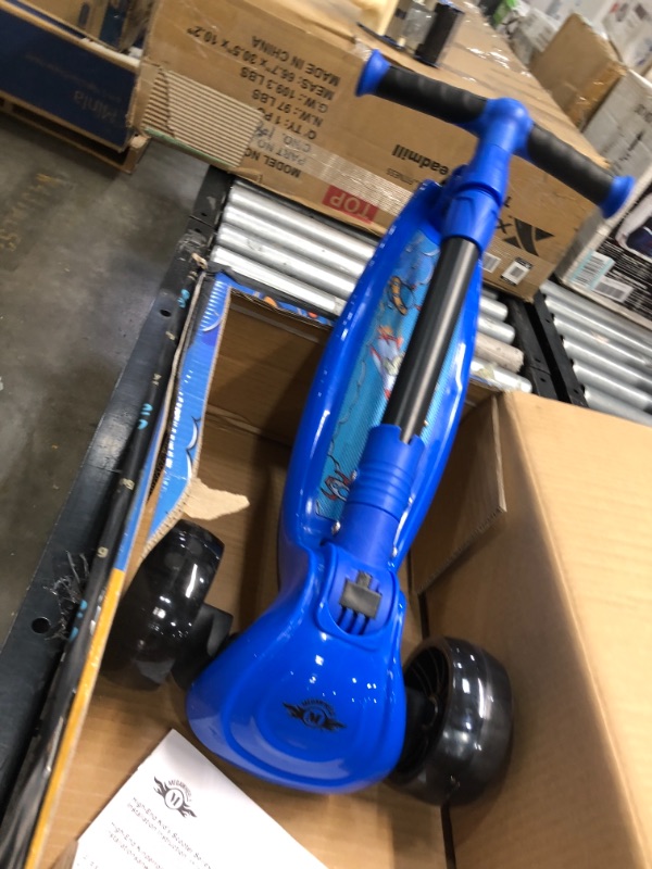 Photo 2 of 3 Wheeled Scooter for Kids - Stand and Cruise Child/Toddlers Toy Folding Kick Scooters w/Adjustable Height